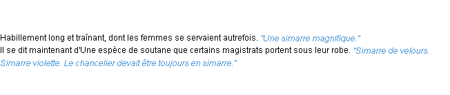 Définition simarre ACAD 1835