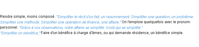 Définition simplifier ACAD 1835