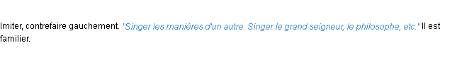 Définition singer ACAD 1932