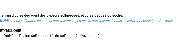 Définition solfatare Emile Littré