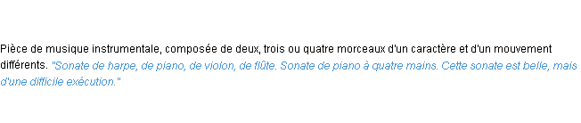 Définition sonate ACAD 1835