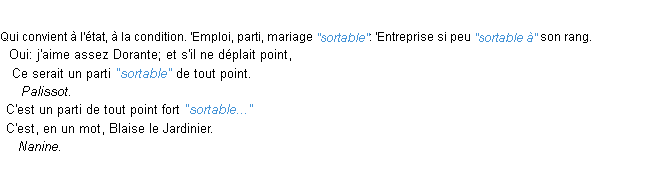 Définition sortable JF.Feraud