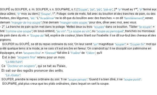 Définition soupe JF.Feraud
