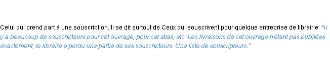 Définition souscripteur ACAD 1835