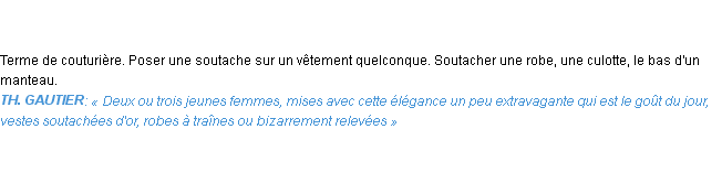 Définition soutacher Emile Littré