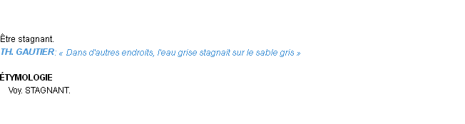 Définition stagner Emile Littré