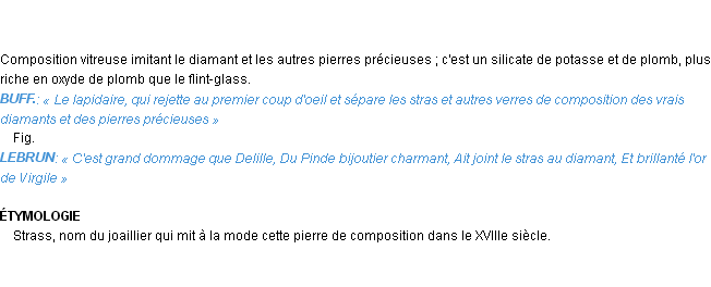 Définition stras Emile Littré