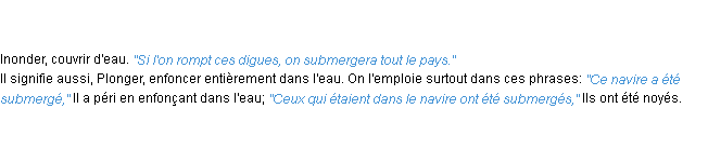 Définition submerger ACAD 1835