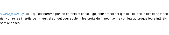 Définition subrogé ACAD 1835