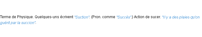 Définition succion ACAD 1798