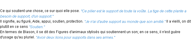 Définition support ACAD 1932