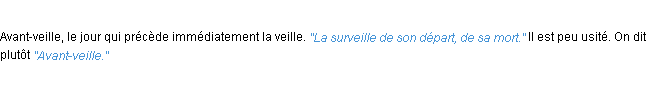 Définition surveille ACAD 1932