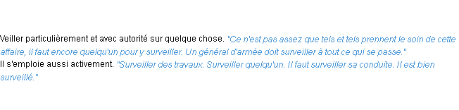 Définition surveiller ACAD 1835