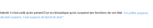 Définition suspens ACAD 1835