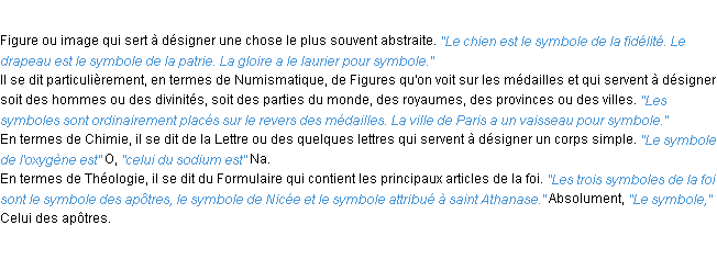 Définition symbole ACAD 1932