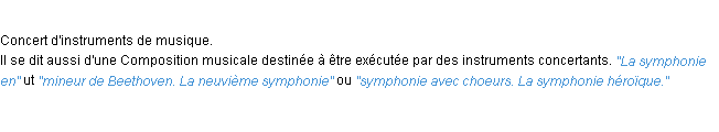 Définition symphonie ACAD 1932