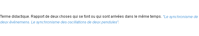 Définition synchronisme ACAD 1798