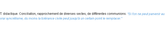 Définition syncrétisme ACAD 1835