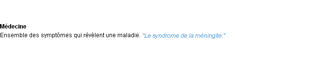 Définition syndrome ACAD 1932