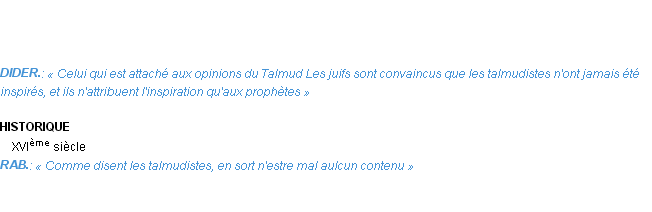 Définition talmudiste Emile Littré