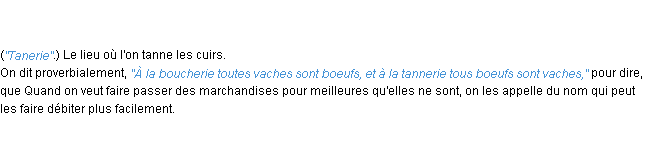 Définition tannerie ACAD 1798