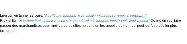 Définition tannerie ACAD 1835