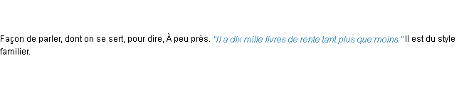 Définition tant plus que moins ACAD 1762