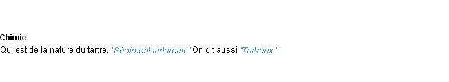 Définition tartareux ACAD 1932