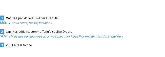 Définition tartufier Emile Littré