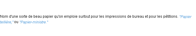 Définition tellière ACAD 1835