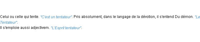 Définition tentateur ACAD 1798