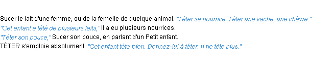 Définition téter ACAD 1932