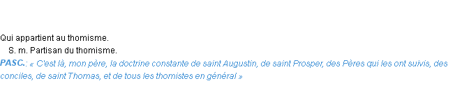 Définition thomiste Emile Littré