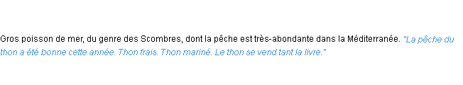 Définition thon ACAD 1835