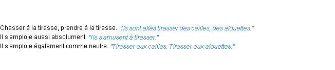 Définition tirasser ACAD 1835