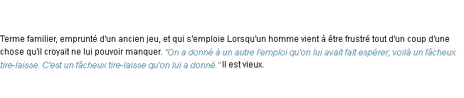 Définition tire-laisse ACAD 1835