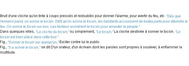 Définition tocsin ACAD 1835