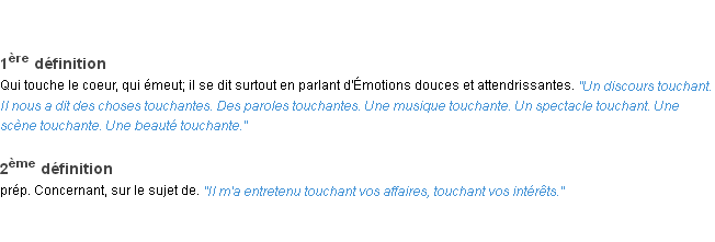 Définition touchant ACAD 1932