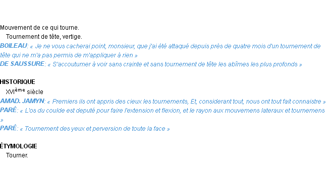 Définition tournement Emile Littré