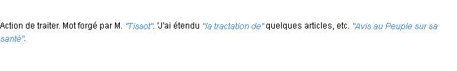 Définition tractation JF.Feraud