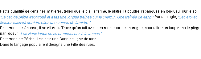Définition traînée ACAD 1932