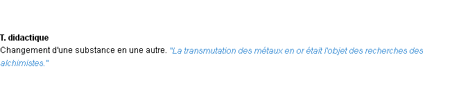 Définition transmutation ACAD 1932