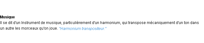 Définition transpositeur ACAD 1932