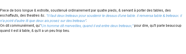 Définition treteau ACAD 1694