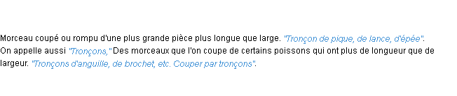 Définition tronçon ACAD 1798