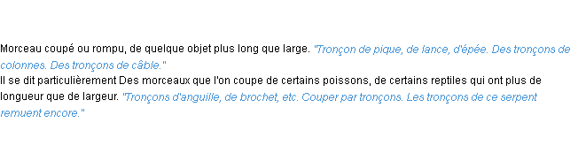 Définition tronçon ACAD 1835
