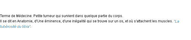 Définition tubérosité ACAD 1798