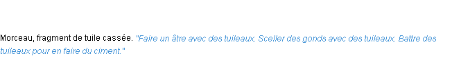 Définition tuileau ACAD 1835