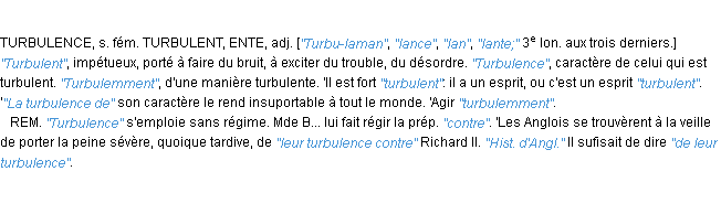 Définition turbulemment JF.Feraud