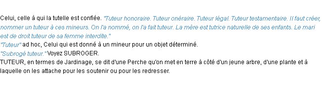 Définition tuteur ACAD 1932